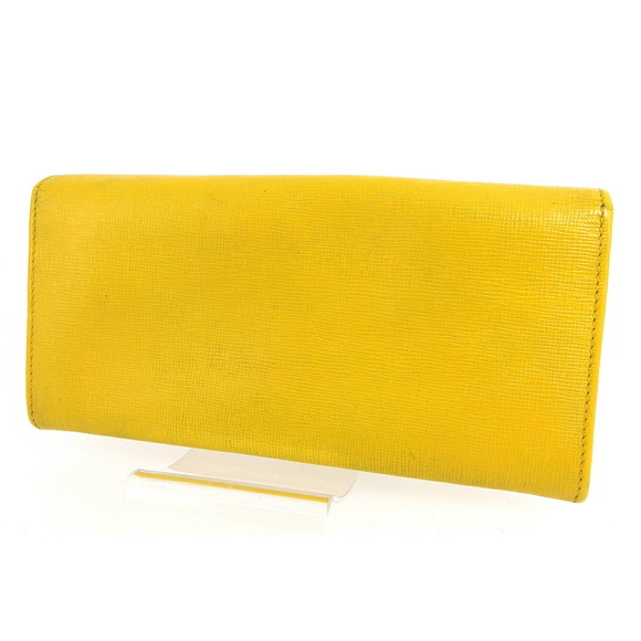 Fendi long leather Wallet yellow zipper - Picture 1 of 6